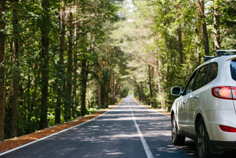 car on road
